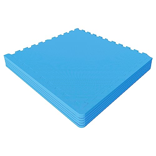 GORILLA SPORTS® Schutzmatten - 6 Matten mit 12 Endstücke, 60 x 60 x 1,2 cm, rutschfeste, Eva Schaumstoff, Farbwahl - Bodenschutzmatten Fitness, Bodenmatten, Puzzlematten, Unterlegmatten, Poolmatte von GORILLA SPORTS