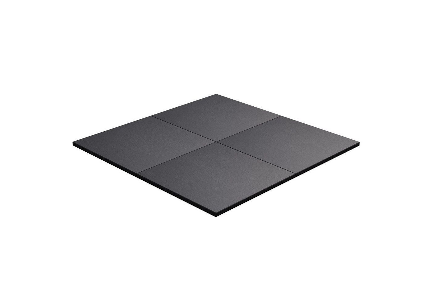 GORILLA SPORTS Bodenschutzmatte Einzeln oder 4er Set, 100x100cm, rutschfest, aus Gummi, Schwarz von GORILLA SPORTS