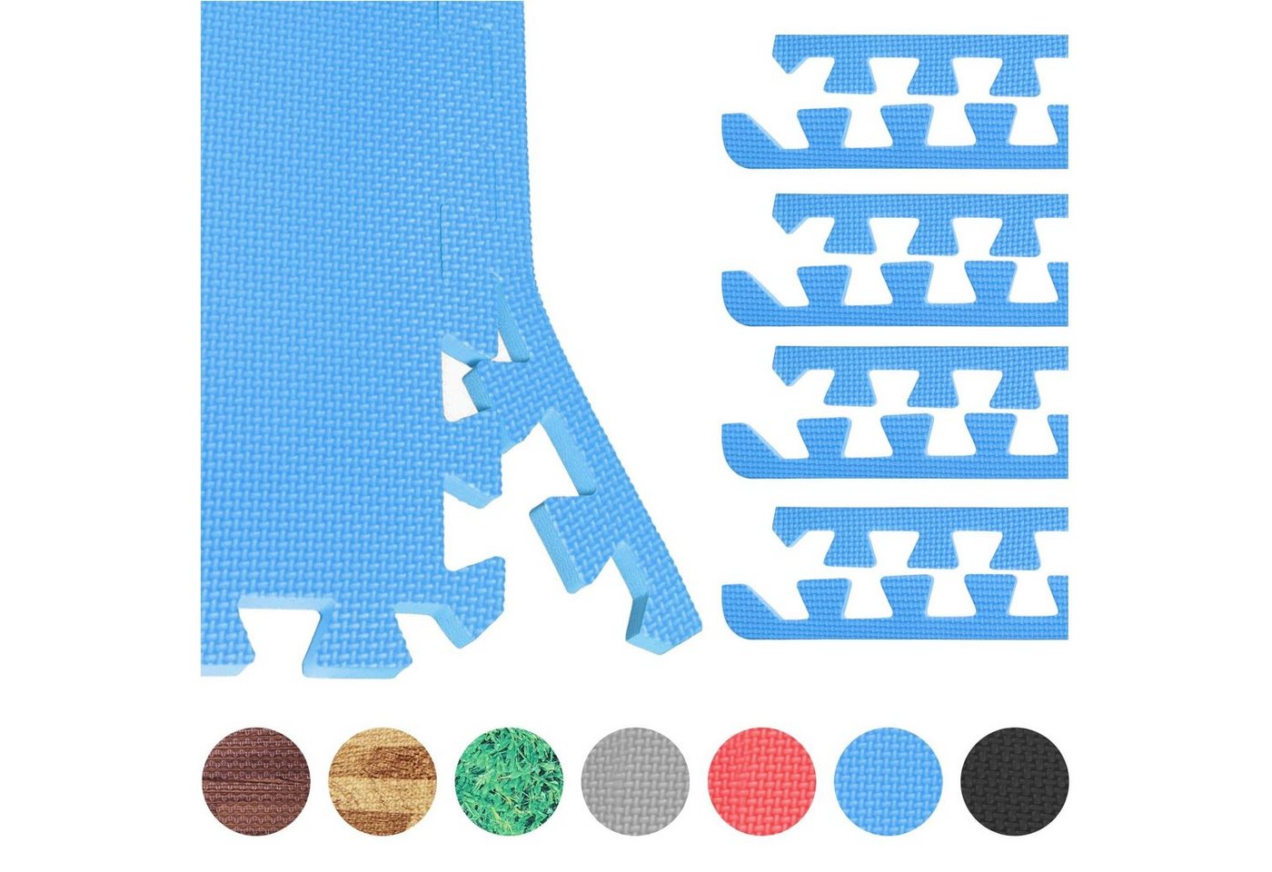 GORILLA SPORTS Bodenschutzmatte Schutzmatten Endstücke, 8 Stücke, 60 cm, Rutschfest, EVA Schaumstoff von GORILLA SPORTS