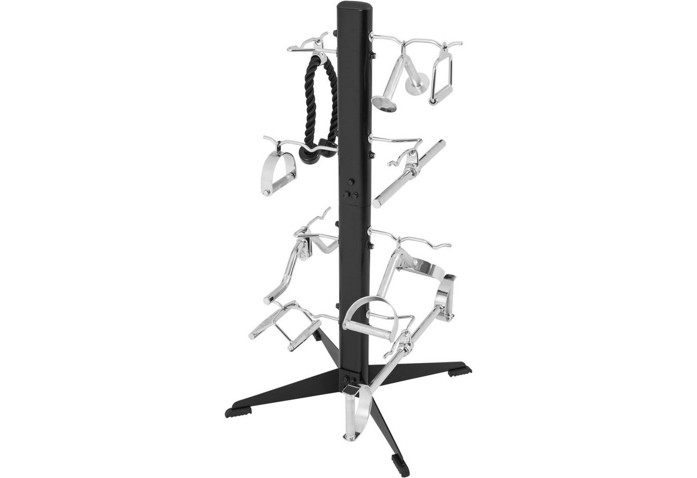 GORILLA SPORTS Griff Griffständer - mit/ohne Latzuggriffe, mit 8 Ablage, für 16 Zughilfen (1-St) von GORILLA SPORTS