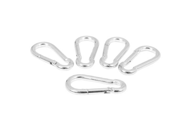 GORILLA SPORTS Karabiner 5 Stück, 70 x 35 x 7 mm, Chrom, für Sport, Camping, Angeln, Wandern, (1 St) von GORILLA SPORTS