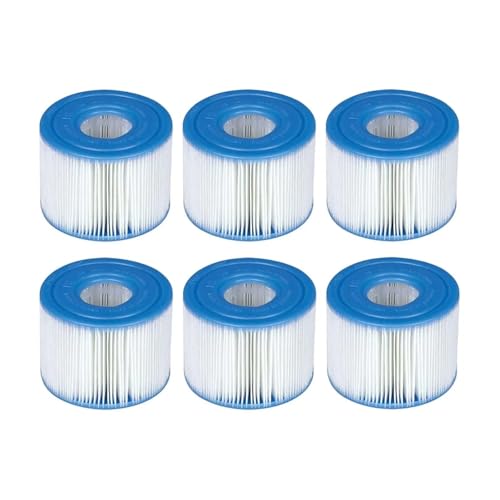 Filter, Kompatibel Mit Intex PureSpa, Kompatibel Mit 29001E Aufblasbare Whirlpool Und Spa Modelle Schwimmbad Filter(6pcs) von GORZAQFOR