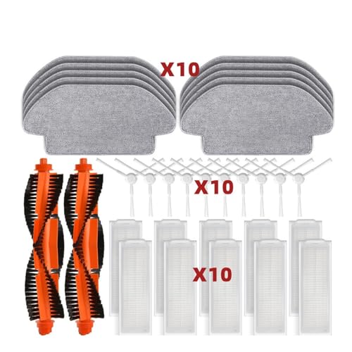 Kompatibel Mit Xiaomi Roboterstaubsauger S10 S12 T12 B106GL/Mopp 2S XMSTJQR2S / 3C B106CN, Teilezubehör Hauptseitenbürstenfilter Mopp(J) von GORZAQFOR