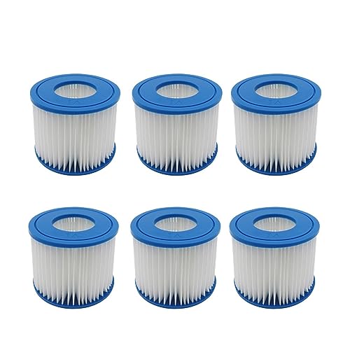 Pool-Filterkartusche, Kompatibel Mit Flowclear Lay-Z-Spa, Ersatz-Staubsaugerfilterzubehör(6pcs) von GORZAQFOR
