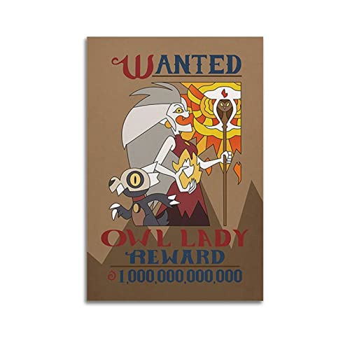 GOSER The Owl House Wanted Poster Dekorative Malerei Leinwand Wandkunst Wohnzimmer Poster Schlafzimmer Malerei,Wandkunst Bilddruck Moderne Familienzimmer Dekor 12x18inch(30x45cm) von GOSER