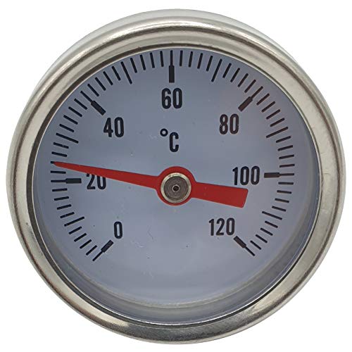 1/4 Inch Hintereingang 0-120C Thermometer Temperatur Spur 40mm Zifferblatt von GOSHE