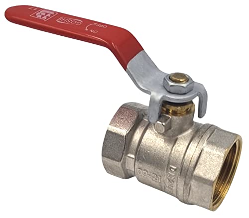 GOSHE Standard-Kugelhahn mit Griff, Messing, 1 1/4"-Gewinde, Wasser- und Heizungsinstallation, dicht schließend, Stahlgriff mit PVC-Beschichtung, Innen-/Innengewinde, einfache Installation GOSHE Standard-Kugelhahn mit Griff, Messing, 1 1/4"-Gewinde, Wasser- und Heizungsinstallation, dicht schließend, Stahlgriff mit PVC-Beschichtung, Innen-/Innengewinde, einfache Installation von GOSHE