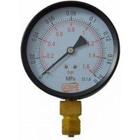 Manometer 100 mm, 10 bar, seitlicher Eingang M20x1,5 + Reduzierung 1/2" Manometer 100 mm, 10 bar, seitlicher Eingang M20x1,5 + Reduzierung 1/2" von GOSHE