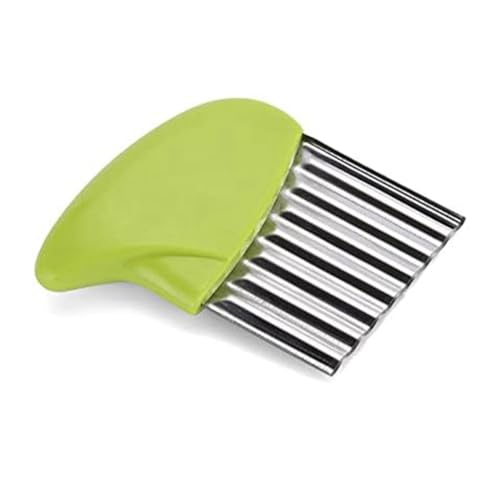 GOSIA 1 x Pommesschneider, gewelltes Kartoffelmesser, Pommesschneider, Kartoffelgurke, Edelstahl, Grün, Pommesschneider mit gewellten Kanten für Kartoffeln GOSIA 1 x Pommesschneider, gewelltes Kartoffelmesser, Pommesschneider, Kartoffelgurke, Edelstahl, Grün, Pommesschneider mit gewellten Kanten für Kartoffeln von GOSIA