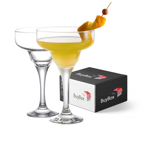 GOSOYO Margarita Gläser (300 ml/10,1 oz), Cocktailgläser, Martini, Espresso-Gläser aus Kristall, Langstielglas (2 Stück (300 ml)) von GOSOYO