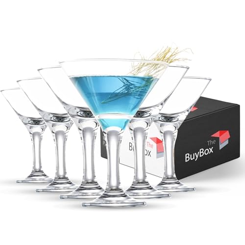 Set mit 6 Martini Gläser (6oz/175ml). Cocktailgläser, Sekt, Espresso Martini, Margarita, Champagner gläser mit Langem Stiel von GOSOYO
