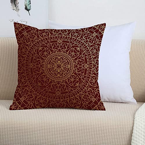 2er-Set Dekorativ Kissenbezug 45x45 cm,Kastanienbraun, antike arabische Kunstwerke orientalische ,Polyester Kissenbezüge Dekokissen Kissenhülle Set Kissen Fall für Sofa Auto Schlafzimmer Zuhause Dekor von GOSUNA