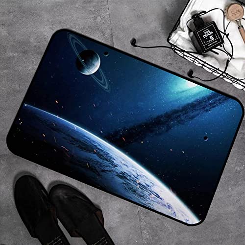 GOSUNA Memory Foam Badezimmer- 40 x 60 cm,Galaxie Weltraum Mars Nebel Astronomie Planeten Astronaut Naturwissenschaft,Badteppich Saugfähige Rutschfester Badvorleger Waschbar Badematte von GOSUNA