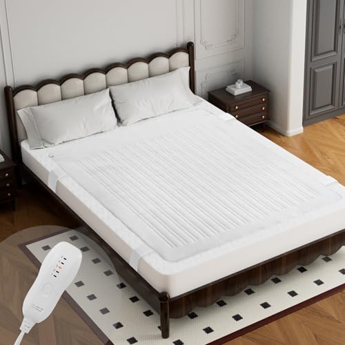 GOTCOZY Heizdecke für Doppelbett, 135 x 120 cm, Einzelsteuerung, beheizte Matratzenunterdecke mit 5 Heizstufen und 3 Stunden automatischer Abschaltuhr, maschinenwaschbar, Überhitzungsschutz GOTCOZY Heizdecke für Doppelbett, 135 x 120 cm, Einzelsteuerung, beheizte Matratzenunterdecke mit 5 Heizstufen und 3 Stunden automatischer Abschaltuhr, maschinenwaschbar, Überhitzungsschutz von GOTCOZY