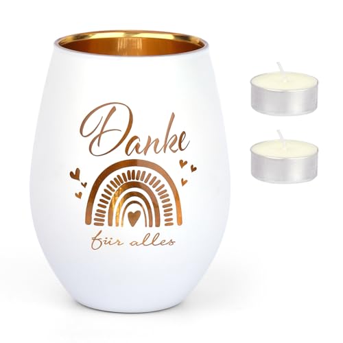 Teelichtglas Mit 2 Kerze – Personalisiertes Kerzenglas Mit Gravur "Danke Für Alles" – Perfektes Ruhestandsgeschenk, Abschiedsgeschenk Oder Dankeschön Für Erzieherin Und Kollegen Teelichtglas Mit 2 Kerze – Personalisiertes Kerzenglas Mit Gravur "Danke Für Alles" – Perfektes Ruhestandsgeschenk, Abschiedsgeschenk Oder Dankeschön Für Erzieherin Und Kollegen von GOTDYBST