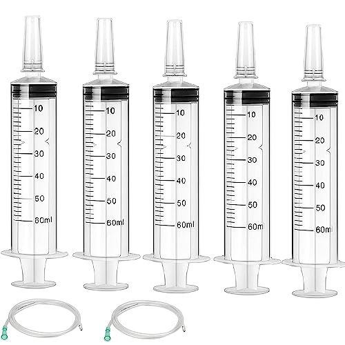 5 Stück Spritze 60ml Spritzen mit Schlauch Plastikspritze Wiederverwendbare Spritze Futterspritze Einzeln Verpackt zum öl Bremsflüasigkeit Absaugen von Liquid Dosierspritze 5 Stück Spritze 60ml Spritzen mit Schlauch Plastikspritze Wiederverwendbare Spritze Futterspritze Einzeln Verpackt zum öl Bremsflüasigkeit Absaugen von Liquid Dosierspritze von GOTFUN