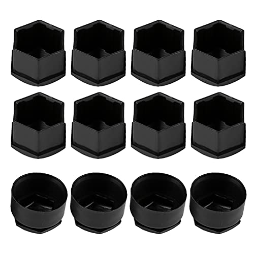 20 Stück Universal 17 Mm Radschraubenkappen-Set, Auto-Radmutternkappen, Felgenmutterkappen, Radkappen mit Abzieher(Schwarz) von GOTOTOP