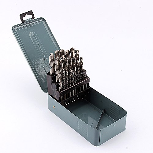 Bohrer Set Hochleistungs Spiralbohrer Set HSS Metallbohrer-Set, 25-tlg Titan Spiralbohrer-Satz Metall Stahlbohrer Set 1mm - 13mm, 118 Grad Split-Point-Winkel Bohrer Set Hochleistungs Spiralbohrer Set HSS Metallbohrer-Set, 25-tlg Titan Spiralbohrer-Satz Metall Stahlbohrer Set 1mm - 13mm, 118 Grad Split-Point-Winkel von GOTOTOP