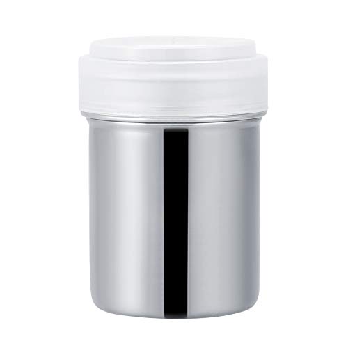 GOTOTOP Edelstahl Pulver Shaker Pot, Kakao Kaffee Pfeffer Gewürzbagger mit feinmaschigen Deckel Home Restaurant Kochutensilien(S) von GOTOTOP