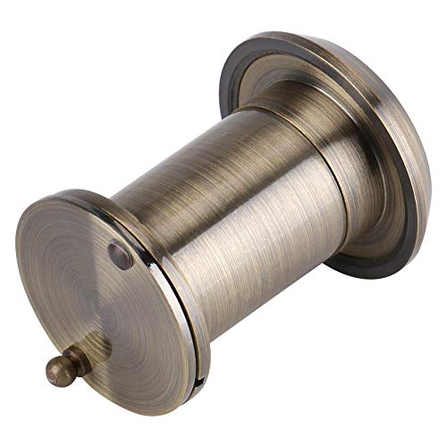 GOTOTOP 22mm 220 ° HD Door Viewer Guckloch Weitwinkel mit starker Schutzabdeckung Kupfer Optisches Glas Anti-Diebstahl-Türzubehör(Bronze) von GOTOTOP