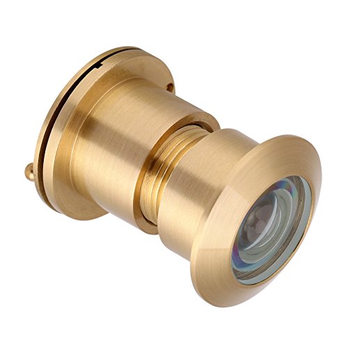 GOTOTOP 28mm Türbetrachter Guckloch Weitwinkel mit starker Schutzhülle aus reinem Kupfer und optischem Glas Diebstahlsicheres Türzubehör (Gold) von GOTOTOP