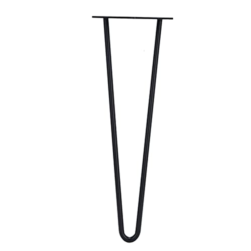 GOTOTOP 4 Stück Schwarz Eisen Tisch Beine Möbelfüße Tischbeine Haarnadel 4er Set Hairpin Tischbeine Haarnadel Tischbeine Schwarz für Esstische Schreibtische (16 Zoll) von GOTOTOP