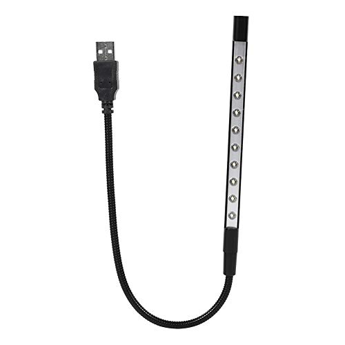 GOTOTOP 5V LED Laptop Licht USB Tragbar Drehbar Flexibel Mini Leselampe Lampe Taschenlampe Für Laptop PC Computer Tastatur Augenschutz(Schwarz) von GOTOTOP