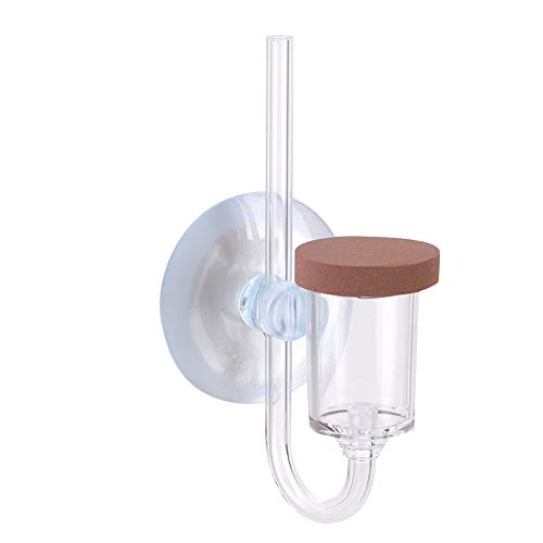 GOTOTOP Aquarium CO2 Diffusor mit Saugnapf Wasserpflanzen Refiner Zerstäuber Transparenter Acryl Aquarium Kohlendioxid Blasenzähler (L, M, S)(L) von GOTOTOP