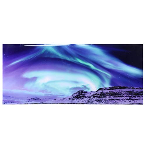 GOTOTOP Aquarium Poster, Schnee Aurora Muster Aquarium Hintergrund Poster PVC Kleber Aufkleber Aquarium Wallpaper Dekoration(91 * 50cm) von GOTOTOP