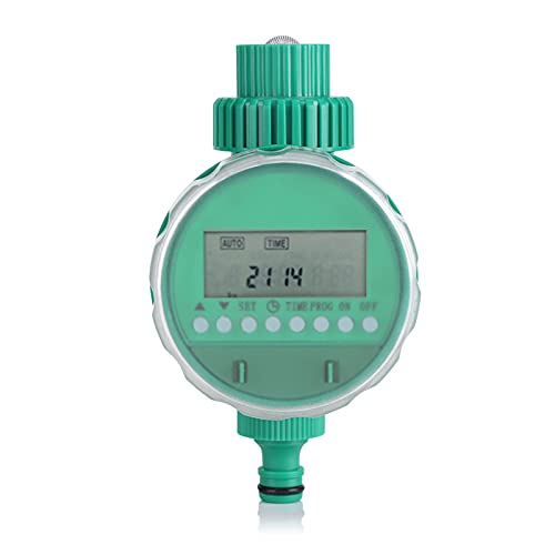 GOTOTOP Automatischer Bewässerungstimer Wasser Zeitschaltuhr Bewässerungssystem mit Kugelhahn und LCD Bildschirm Flexible Bewässerungsdauer (1-600 min) für Garten Hof von GOTOTOP