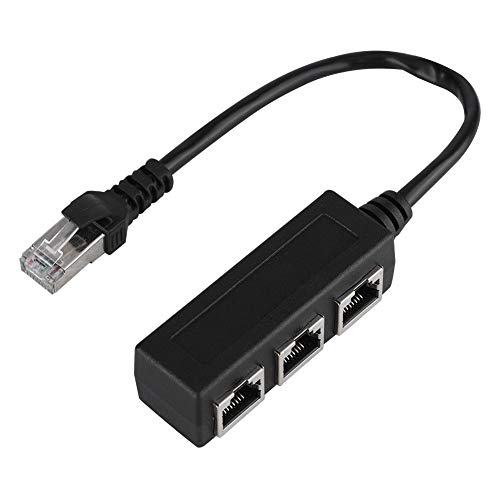 GOTOTOP Ethernet-Kabeladapter, 1 Stecker auf 3 Buchsen, Schnittstelle, Ethernet-Kabel, RJ45, Splitter-Adapter von GOTOTOP