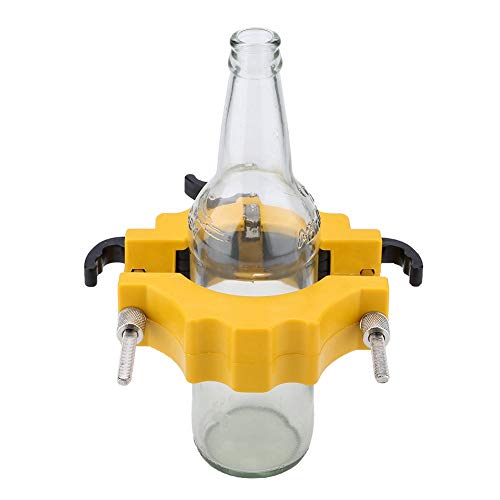 GOTOTOP Glasschneider für Flaschen verstellbare Bottle Cutter Doppelklinge Flaschenschneider für Schnitt 2-8mm Dicke DIY Flaschen Pflanzmaschinen Kronleuchter aus Glas Kerzenständer(Gelb) von GOTOTOP