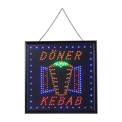 GOTOTOP LED Leuchtreklame Werbung, Led-Schild, LED Shop Schild Neonlicht Fenster Tür hängen Zeichen (DÖNER Kebab) von GOTOTOP