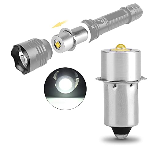 GOTOTOP P13.5S 3W Taschenlampe LED Ersatzlampe, Hochleistungs-LED Upgrade Glühlampe Taschenlampe Notarbeitsleuchte(3V-Weiß) von GOTOTOP