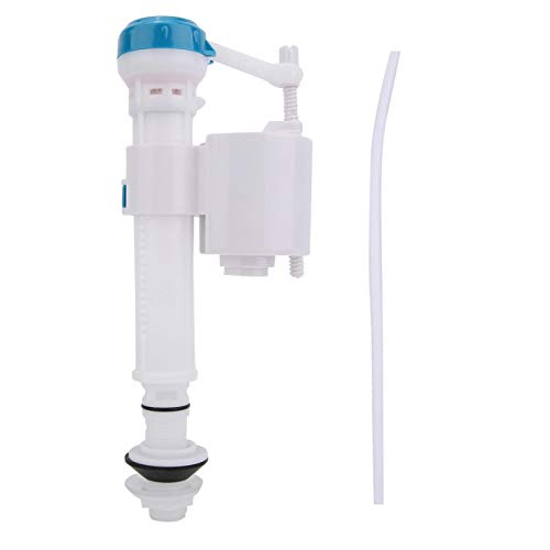 GOTOTOP WC-Einlassventil, WC-Druckknopf-Füllventil, Doppelter Spülkasten-Siphon, Badezimmer, Blau + Weiß, UK G1/2(4-Punkt-Kunststoffrohr-Einlassventil) von GOTOTOP