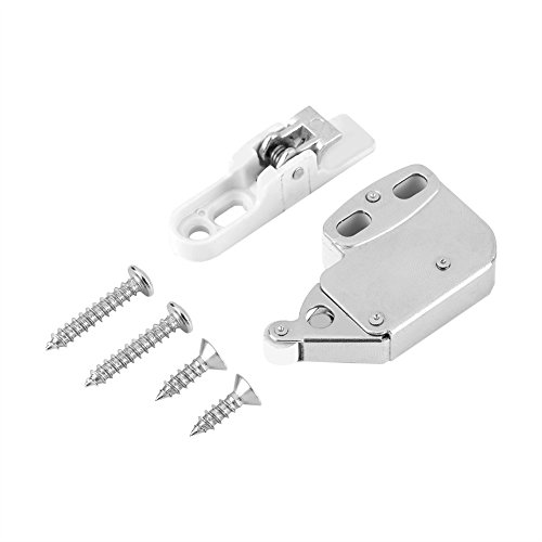 GOTOTOP Zum Öffnen drücken Touch Catch Latch Lock Langlebiges ABS White Rebound Spring Bounce Türschraube für Fenstertüren mit Fensterschuppen von GOTOTOP