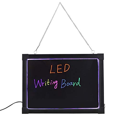 Leuchtende Werbetafel, Löschbare LED Schreibtafel mit 8 Textmarkern LED-Werbetafel Leuchttafel Writingboard Leuchtschild Reklame Tafel, 40x60cm von GOTOTOP