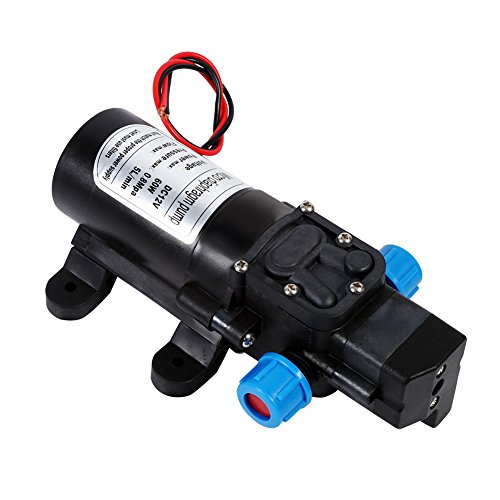 Membranpumpe 12V 60 W 5L/min Hochdruck Wasserpumpe 115psi / 0.8MPA Selbstansaugende Pumpe für Autowaschanlage, Boots- und Gartenbewässerung von GOTOTOP