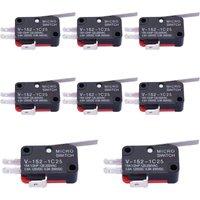 Gotrays - 10 stücke Mikroschalter Kurzen Arm Gerade Scharnierhebel spdt Snap Action Endschalter für Arduino V-152-1C25 von GOTRAYS