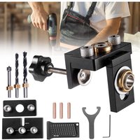 Gotrays - 8/10/15 mm Bohrlehre, Aomdom 3-in-1-Holzdübel-Bohrführungsset mit Positionierungsclip, verstellbarem Bohrführungsfinder und einer Skala von GOTRAYS