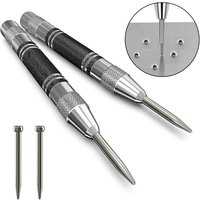 8-teiliges Set Automatikkörner, Automatikkörner, Federkörner, Automatikkörner mit einstellbarer Schlagkraft für Holz, Wand, Metall, mit 2-teiliger von GOTRAYS