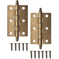 Gotrays - 10 Stück Antik-Metallscharniere, Eisenscharniere, klassisches Design, für Schränke, Türen, Truhen, Dosen, Vintage-Stil, Retro-Landhaus, 84 von GOTRAYS