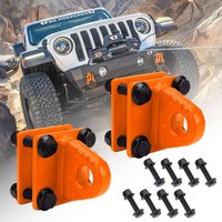 2 Stück D-Ring-Schäkel mit Rückplatte, 5 Tonnen verschraubte U-Clip-Halterung für Stoßstangenschäkel, Orange von GOTRAYS