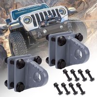2 Stück D-Ring-Schäkel mit Rückplatte, 5 Tonnen verschraubte U-Clip-Montage-Stoßstangen-Schäkelhalterung, grau von GOTRAYS