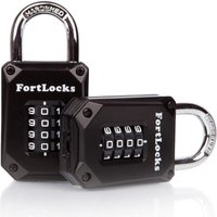 Gotrays - 2er-Packung Fitnessstudio-Spindschloss – 4-stelliges, robustes, wetterfestes Zahlenschloss aus gehärtetem Edelstahl für den Außenbereich – von GOTRAYS