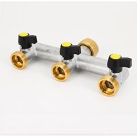 Gotrays - 3-Wege-Gartenschlauch-Verteiler-Set, Wasserschlauch-Verbindungsstücke, Außenventil-Wasserhahn-Verteiler für Gartenbewässerung und Autowäsche von GOTRAYS