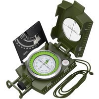 Amerikanischer hochpräziser multifunktionaler Militärkompass in Grün für den Außenbereich, 10 x 6,6 x 3,3 cm Amerikanischer hochpräziser multifunktionaler Militärkompass in Grün für den Außenbereich, 10 x 6,6 x 3,3 cm von GOTRAYS