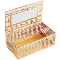 Gotrays - Box Kristall-Papierbox Gold-Papierhandtuchhalter Vintage-Dekor Quadratische Taschentuchbox Wohnzimmer Servietten-Aufbewahrungsbox Gotrays - Box Kristall-Papierbox Gold-Papierhandtuchhalter Vintage-Dekor Quadratische Taschentuchbox Wohnzimmer Servietten-Aufbewahrungsbox von GOTRAYS