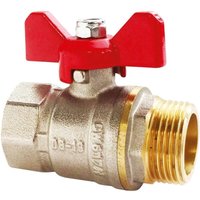 Gotrays - Kugelhahn 1/2' Außen-/Innengewinde, Schmetterlingsgriff (4 Punkte). Optimaler Wasserfluss dank vollständigem Durchfluss. Doppelte von GOTRAYS