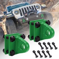 Gotrays - Stück D-Ring-Schäkel mit Rückplatte, 5 Tonnen verschraubte U-Clip-Halterung für Stoßstangenschäkel, Hellgrün von GOTRAYS